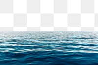 Aesthetic ocean png border, transparent background, blue nature