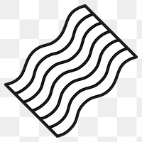 White flag png sticker doodle, transparent background