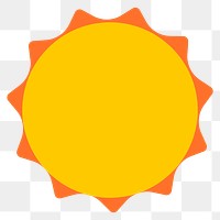 Cute sun png sticker, funky summer design, transparent background