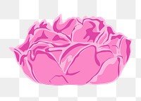 Peony flower png sticker, pink aesthetic design on transparent background