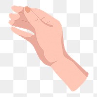 Woman's hand png clipart, light skin, gesture illustration on transparent background