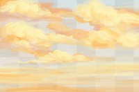 Cloud png background, minimal pastel design, transparent background