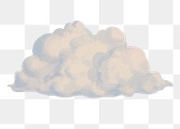 Nature png sticker, minimal cloud design, transparent background