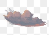 Nature png sticker, minimal cloud design, transparent background