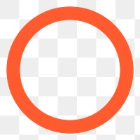 Ring circle png sticker, orange geometric shape on transparent background