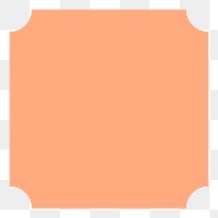 Orange square png sticker, abstract geometric shape on transparent background