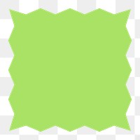 Green square png sticker, abstract geometric shape on transparent background