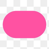 Pink minus png shape sticker, maths symbol on transparent background