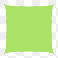 Green square png sticker, abstract geometric shape on transparent background