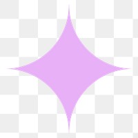 Sparkle shape png sticker, cute geometric element in pink