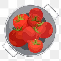 Tomatoes png sticker, realistic illustration, transparent background