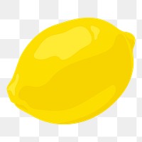 Lemon png sticker, realistic illustration, transparent background