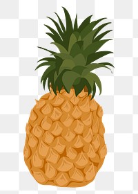Pineapple png sticker, realistic illustration, transparent background