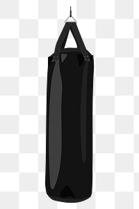 Punching bag png sticker fitness equipment, transparent background