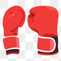 Boxing gloves png sticker fitness equipment, transparent background