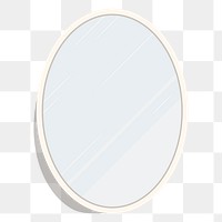 Mirror png sticker, home decor illustration, transparent background