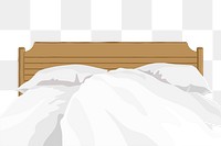 Bed border png sticker, realistic illustration, transparent background
