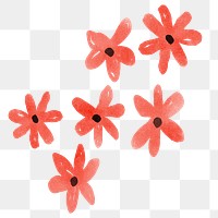 Cute flowers png sticker, watercolor design, transparent background