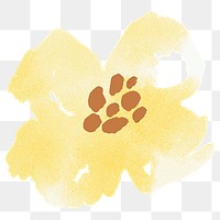 Buttercup flower png sticker, watercolor design, transparent background