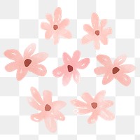 Cute flowers png sticker, watercolor design, transparent background