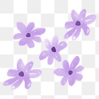 Cute flower png sticker, watercolor design, transparent background