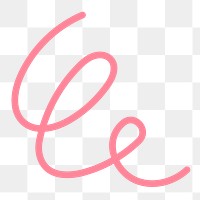 Pink scribble png line clipart, doodle art element on transparent background