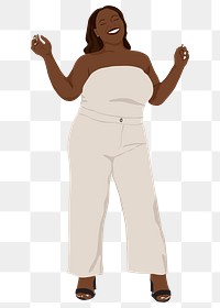 Female empowerment png sticker illustration, transparent background