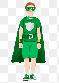 Png environment superhero boy sticker illustration, transparent background