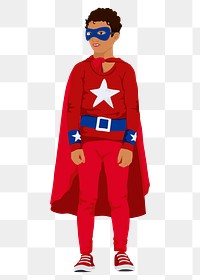 Superhero boy png sticker illustration, transparent background