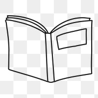 Book png sticker, reading, transparent background