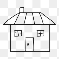 House png sticker, building, transparent background