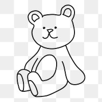 Teddy bear png sticker, doll, transparent background