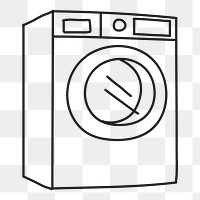 Washing machine png sticker, laundry, transparent background