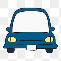 Blue car png sticker, transport transparent background