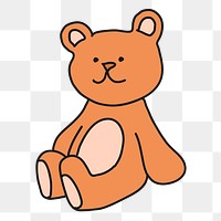 Teddy bear png sticker, doll transparent background