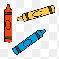 Crayon png sticker, stationery transparent background