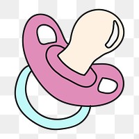 Pacifier png sticker, baby object transparent background