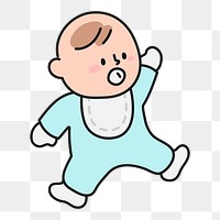 Baby png sticker, infant transparent background