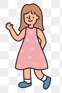 Girl png sticker, happy kid transparent background