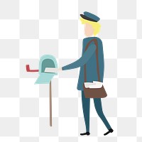 Mailman png clipart, job cartoon illustration