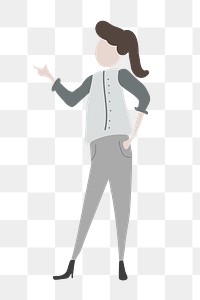 Businesswoman png clipart, job cartoon illustration