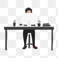 Business employee png working clipart, office workstation 