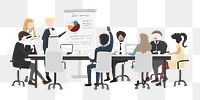 Business meeting png clipart, brainstorming, teamwork concept 