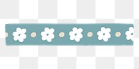 PNG floral washi tape, stationery collage element, transparent background