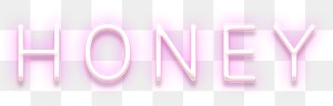 Honey neon pink text design element