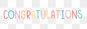Colorful congratulations typography design element
