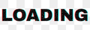 Blurred LOADING png typography word