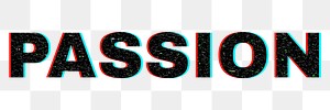 Blurred PASSION png typography word