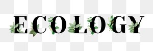 Botanical ECOLOGY png word typography