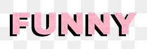 Funny word png shadow font